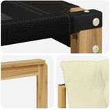 Set vanjskih sofa Čvrsto drvo akacije i Textilene Bijela i krem | shoptok.hr