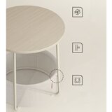  Stolić za odlaganje NOIRA krem/bela | Eponuda.com