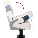  Sjedala za gliser - Sjedala za brod s postoljem 2 kom okretna za 360° - Bijela i plava 2 s postoljem | shoptok.hr