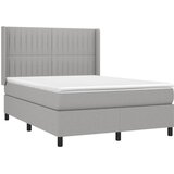  box spring s madracem svjetlosivi 140x200 cm od tkanine | shoptok.hr