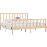  Posteljni okvir iz trdnega lesa 200x200 cm, (20643565) | Shoptok.si