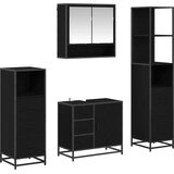  Set namještaja za kupaonicu 4 kom. Crni hrast 65 x 33 x 60 cm | shoptok.hr