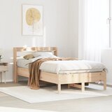 vidaXL Posteljni okvir brez vzmetnice 120x190 cm trdna borovina Cene