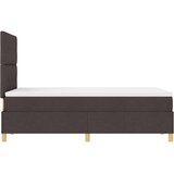  Posteljni okvir z vzmetnico Temno rjav Tkanina 120 x 200 cm, (22067405) | Shoptok.si