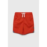 United Colors Of Benetton Dječje pamučne kratke hlače boja: crvena, podesivi struk