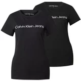 Calvin Klein Jeans Majica nočno modra / črna / bela