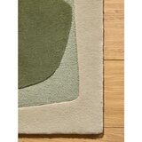 MADE Zelena/bež ročno tkana volnena preproga 200x290 cm Kinney – | Shoptok.si