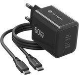 forcell Punjač za telefon F-Energy GaN III 2x USB-C AVS SSFC3.0 60 W + kabel USB-C na USB-C | shoptok.hr