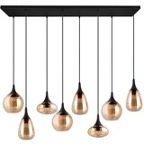 Tri O Črna/oranžna viseča svetilka s steklenim senčnikom Lumina – | Shoptok.si
