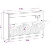  Ormar za cipele na zidu ALKMAAR 71 x 17 x 43 cm Crna | shoptok.hr