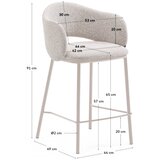 Kave Home Slonokoščen barski stol (višina sedeža 65 cm) Maina – | Shoptok.si