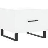 Maison Chic Klubska mizica - kavna mizica - Nizka mizica bela 50x50x40 cm inženirski les, (21753441) Cene