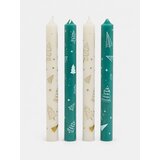 Sinsay Set božićnih stolnih svijeća s printom božićnih drvca 4 pack | shoptok.hr