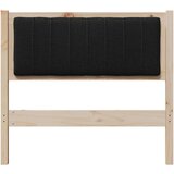 vidaXL Tapecirano vzglavje Rjava 90 cm Masivna borovina in tkanina | Shoptok.si