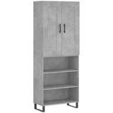 Maison Chic Visoka Komoda - Predalnik betonsko siva 69,5x34x180 cm inženirski les, (21719149) Cene
