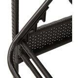  Ležalnik z blazino črn 63x200x81 cm poli ratan | Shoptok.si