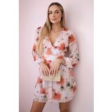 Kesi Airy dress with a floral motif in powder pink | Eponuda.ba