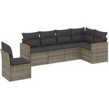  6-dijelni set vrtnih sofa od poliratana s jastucima sivi | shoptok.hr
