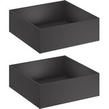  Vrtna saksija 2 kom. Crna 60 x 60 x 20 cm Čelična vrata | shoptok.hr