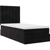  Otomanski okvir kreveta s madracima crni 90x190cm baršunasti | shoptok.hr