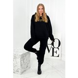 Kesi Insulated cotton set, sweatshirt with embroidery + trousers black | shoptok.hr