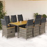  9-dijelni vrtni blagovaonski set sivi od poliratana | shoptok.hr
