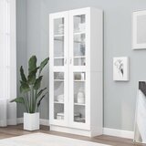 Vitrina bijela 82,5 x 30,5 x 185 cm konstruirano drvo | Eponuda.com