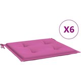  Jastuci za vrtne stolice 6 kom ružičasti 50x50x4 cm od tkanine | shoptok.hr