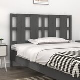  Uzglavlje za krevet sivo 125,5 x 4 x 100 cm od masivne borovine | Eponuda.com