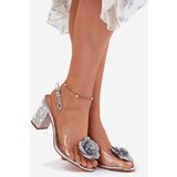 S. BARSKI Transparent Heels With Crystals And Decoration D&A | Shoptok.si