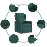  Električni naslanjač s funkcijo vstajanja temno zeleno blago | Shoptok.si