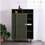 Unique Furniture Tamno zeleni metalni ormarić s kliznim vratima 90x140x40 cm Veep – | shoptok.hr