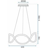 Toolight moderna led stropna svjetiljka + pilot App801-CP twist chrome | shoptok.hr