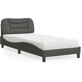 The Living Store Postelja z vzmetnico temno siva 80x200 cm blago - Postelja, (21659357) | Shoptok.si