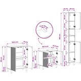  Set za kupaonicu od 3 dijela ARNHEM Staro drvo | shoptok.hr