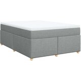 vidaXL Box spring posteljni z vzmetnico svetlo siv 140x190 cm blago | Shoptok.si