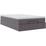  Otomanski okvir kreveta s madracem sivi 120x200cm umjetna koža | shoptok.hr
