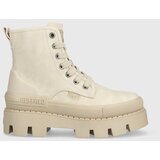 Buffalo Nizki škornji Raven Laceup Hi ženski, bež barva | Shoptok.si