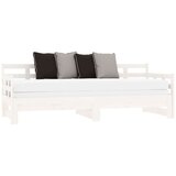  Dnevni ležaj na izvlačenje 2 x (80 x 200) cm bijeli od borovine | shoptok.hr