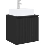 vidaXL Umivalnik s pritrditev na steno Črna 49,5 x 41 x 62,5 cm, (5000245120) | Shoptok.si