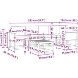  Set vanjskih sofa 6 pcs Prirodna i krem Čvrsto drvo akacije | shoptok.hr