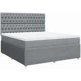  Krevet s oprugama i madracem svjetlosivi 180x200 cm od tkanine | shoptok.hr