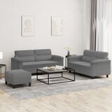  3-dijelni set sofa s jastucima tamnosivi od mikrovlakana Cijene