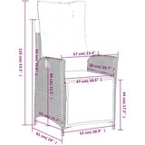  5-dijelni vrtni blagovaonski set sivi od poliratana | shoptok.hr