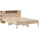 vidaXL Knjižna postelja brez vzmetnice 140x190 cm trdna borovina | Shoptok.si