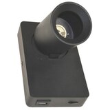  Zidna spot svetiljka TAFT 1xGU10/30W/230V USB crna | Eponuda.com