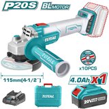 TOTAL TOOLS Akumulatorska kutna brusilica 8500rpm/P20S INDUSTRIAL (SET Baterija 1x4Ah, Punjač, Kofer) (TAGLI2011587) Cijene