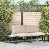vidaXL Taupe Metalni okvir Veliki Mjesta za više Vanjski kauč | shoptok.hr