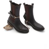 Marjin Ankle Boots - Brown - Flat Cene'.'
