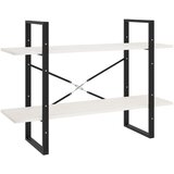 Maison Chic Knjižna omara - Knjižni regal 2-nadstropna bela 100x30x70 cm trdna borovina, (21726069) | Shoptok.si